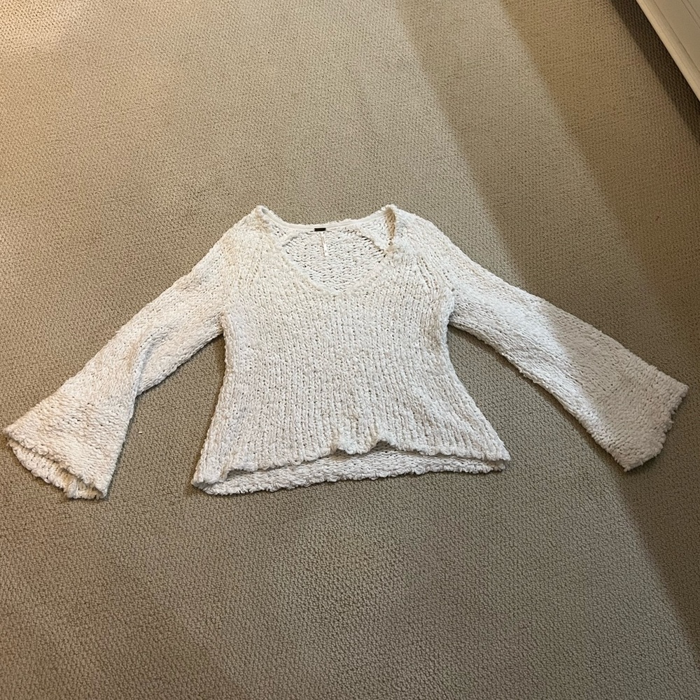 Free people white super soft sweater